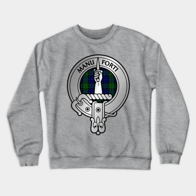 Clan MacKay Crest & Tartan Crewneck Sweatshirt by Taylor'd Designs